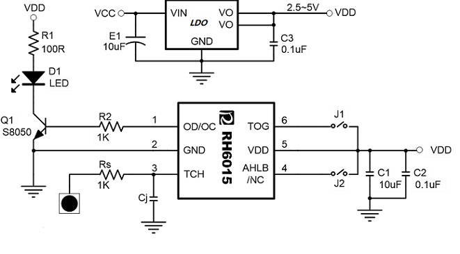 RH6015應(yīng)用電路圖<